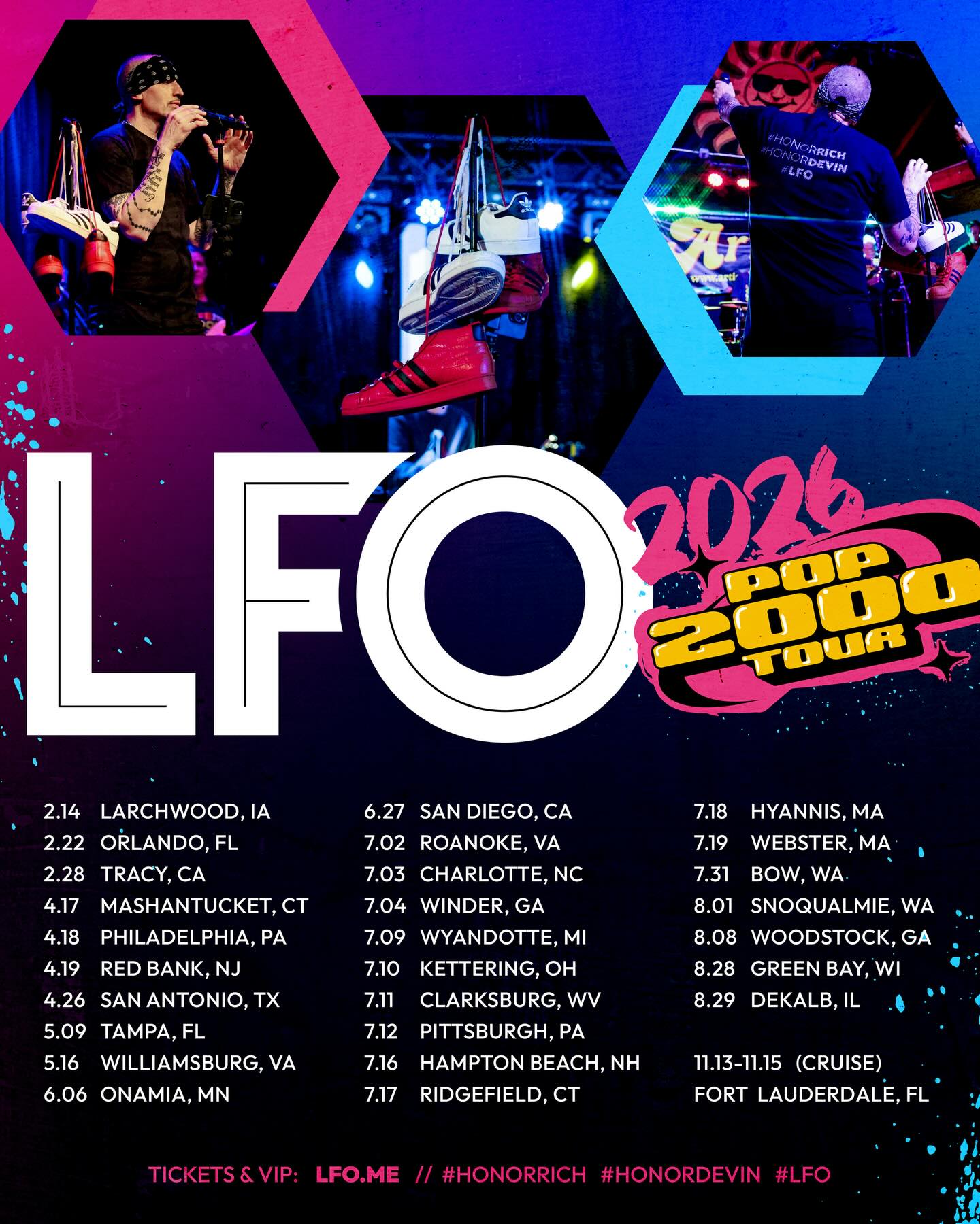 LFO Pop2000 Tour Poster 2026